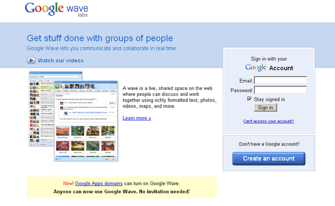 google-ware google ware Google Wave chính thức mở cửa