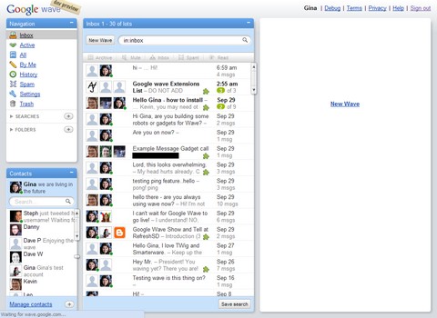 google-wave google wave Google Wave mạng xã hội bên trong hòm thư