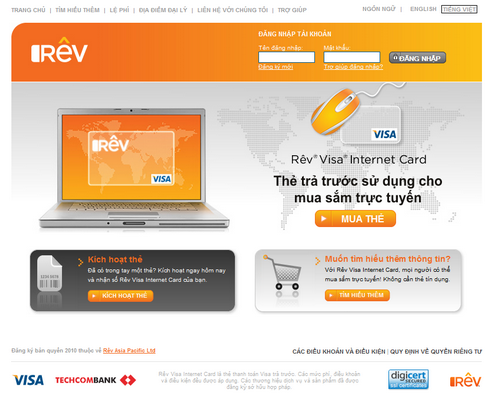 Trang Chủ Visa Internet Card