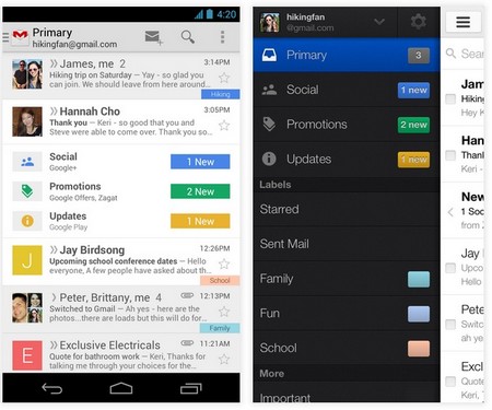 Giao diện Gmail mới trên Android và iOS